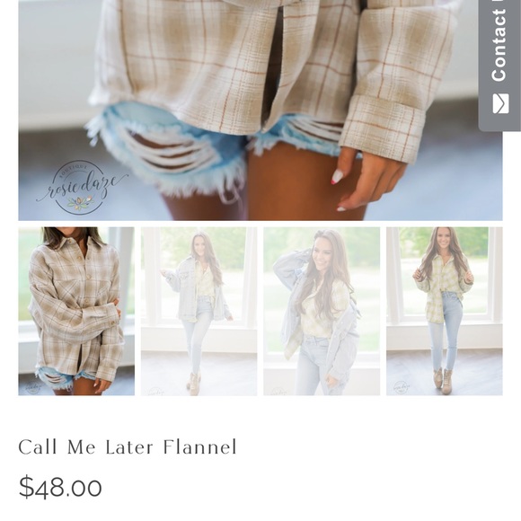 Rosie Daze “Call Me Later” Flannel - Picture 3 of 3